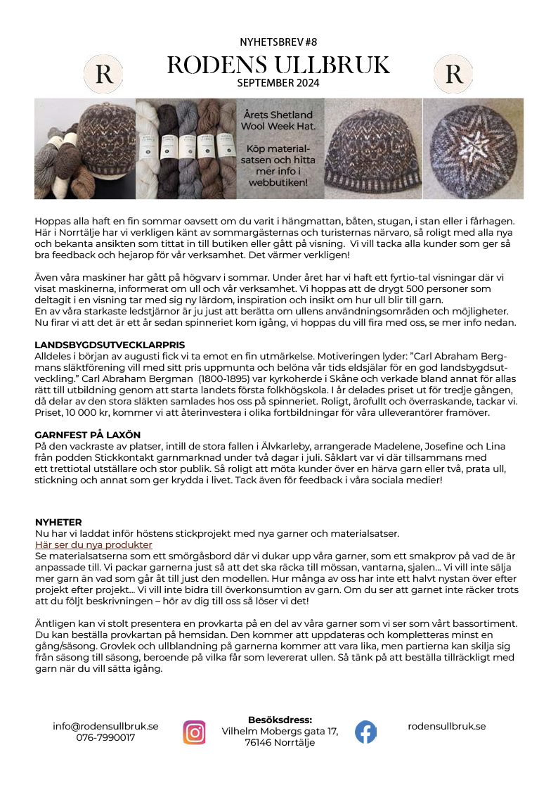 Nyhetsbrev 8